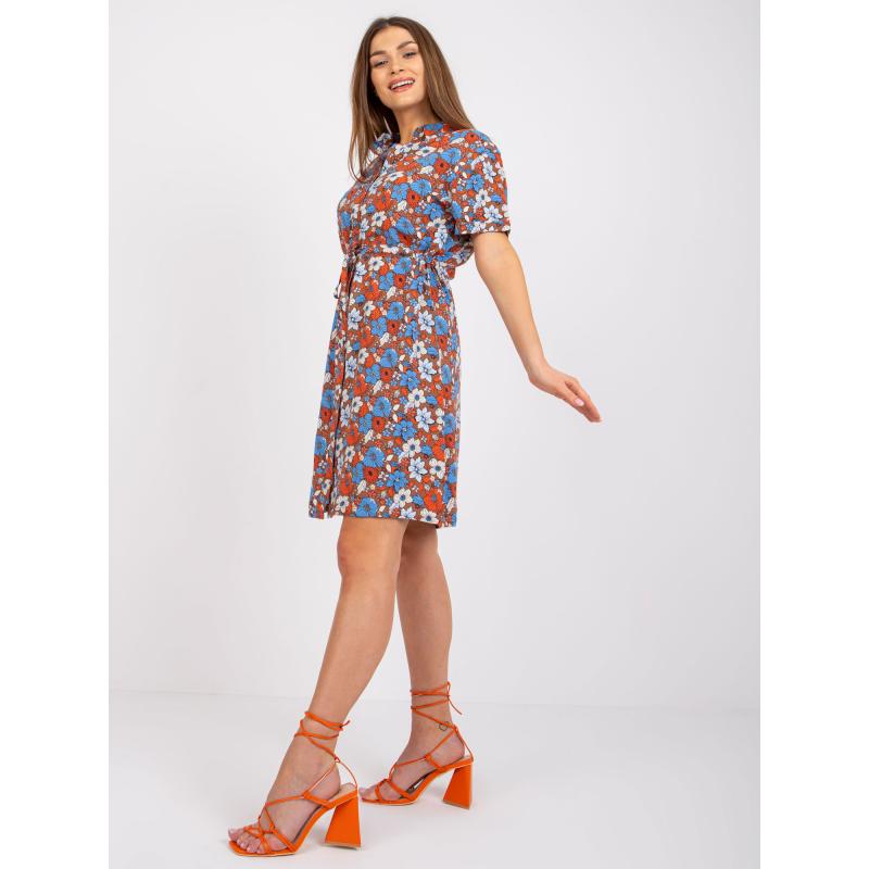 Női virágos Lelani SUBLEVEL ruha világos barna