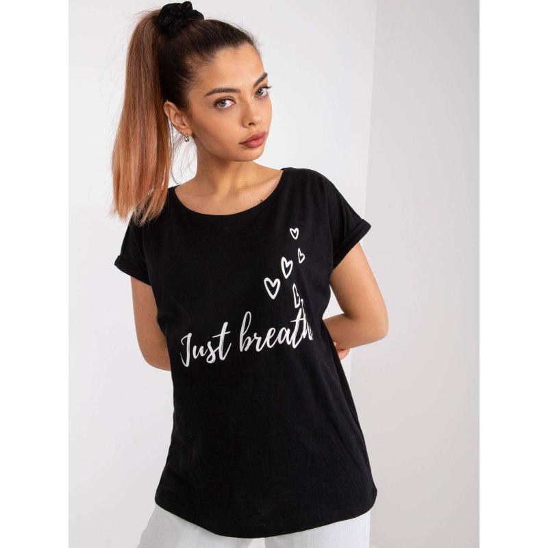 Női nyomtatott póló Pola MAYFLIES fekete