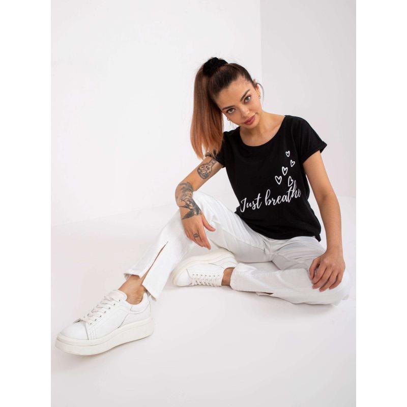 Női nyomtatott póló Pola MAYFLIES fekete