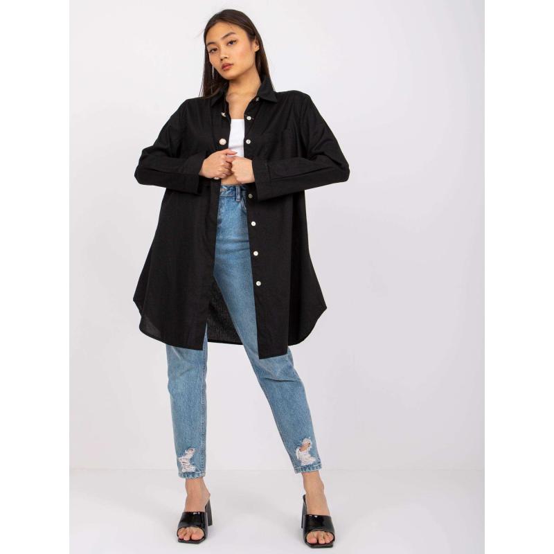 Dámská košile s ozdobnými knoflíky NOELLE černá 