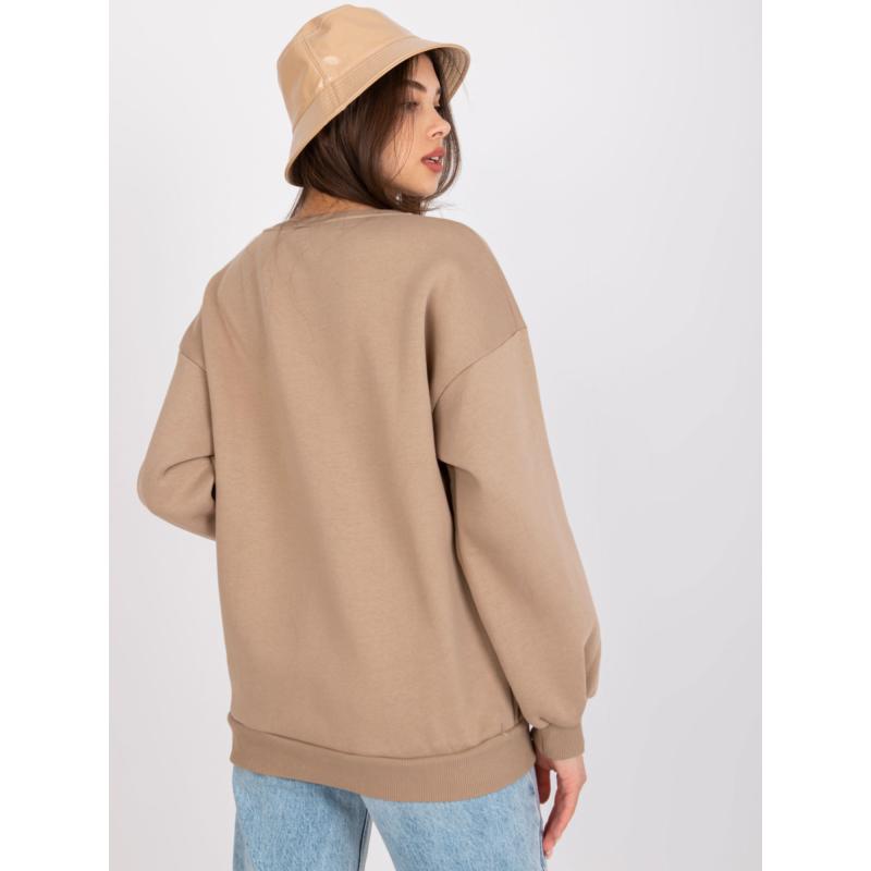 Dámská mikina Elise Tmavě béžová oversize 