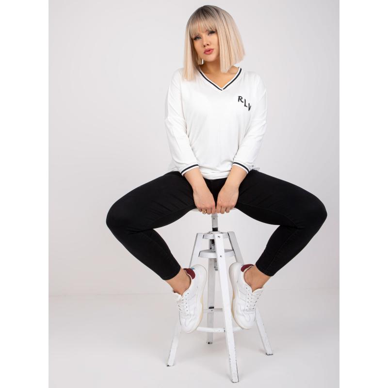 Dámská halenka bavlněná plus size MARIANNA ecru