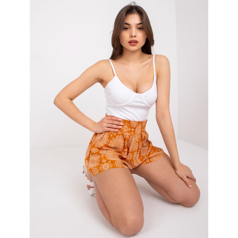 Női magas derekú Alewtina FRESH MADE rövidnadrág Sötét narancssárga