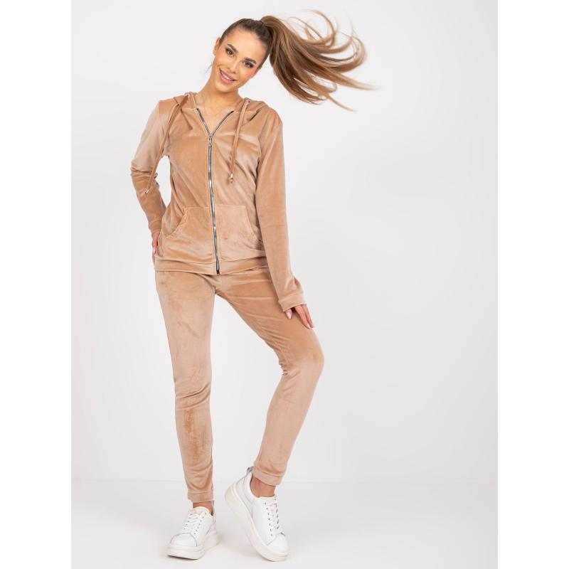 Dámská souprava s kalhotami ILARIA tmavě béžová 