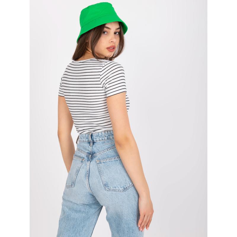 Női csíkos blúz Melania OCH BELLA fekete-fehér OCH BELLA fekete-fehér