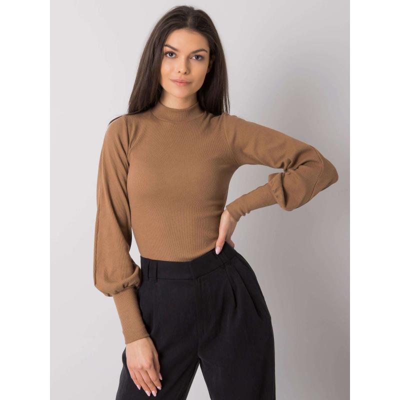 Női csíkos blúz Lauren RUE PARIS Lauren RUE PARIS sötét bézs