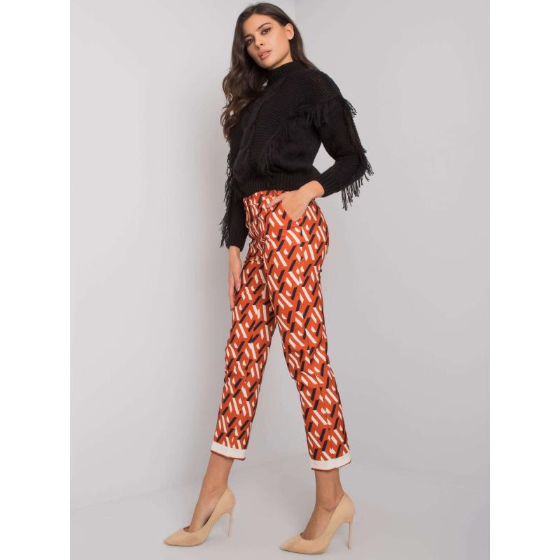 Női mintás nadrág DORCHESTER sötét narancssárga