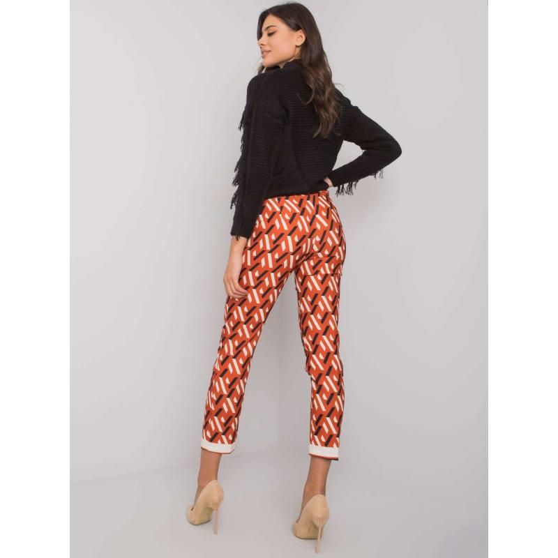 Női mintás nadrág DORCHESTER sötét narancssárga