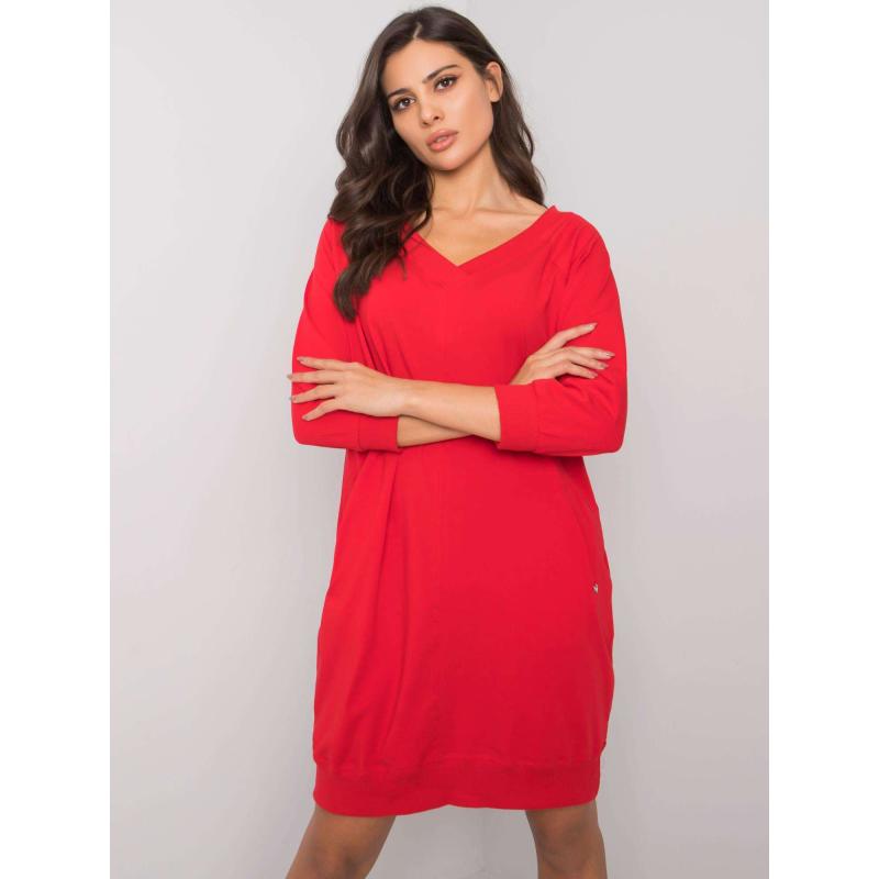 Női pamut ruha SALERNO piros