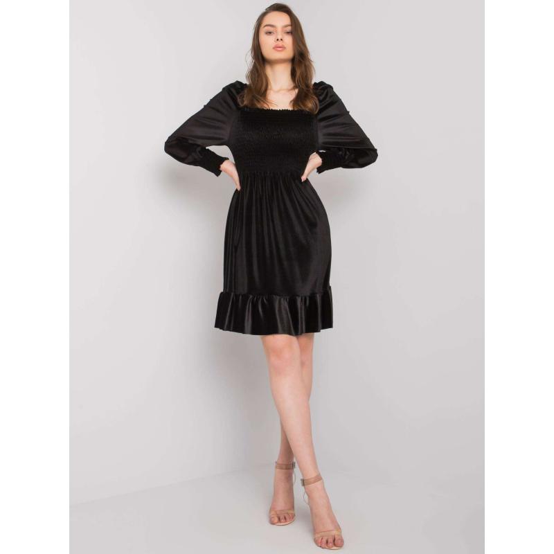 Női fodros ruha AREZZO fekete