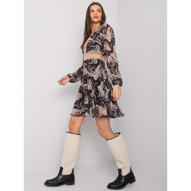 Dámské šaty vzorované LAUDERHILL černé  