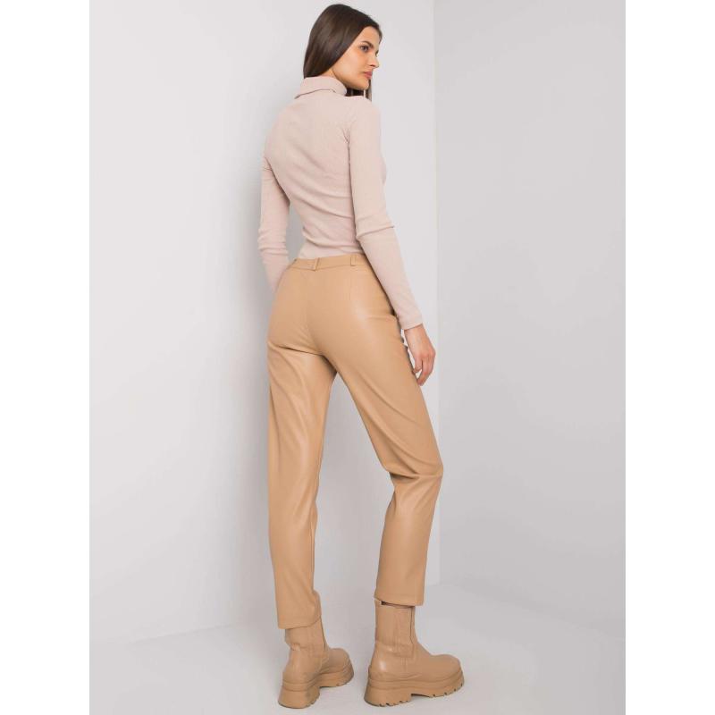 Női műbőr nadrág BENNY bézs színben