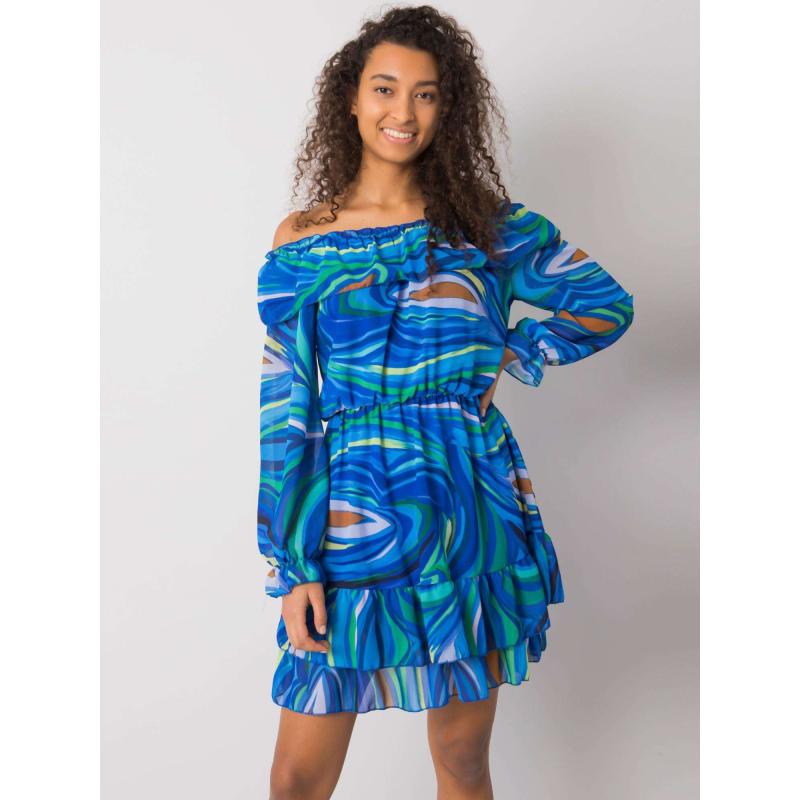 Női fodros ruha EDMONTON kék