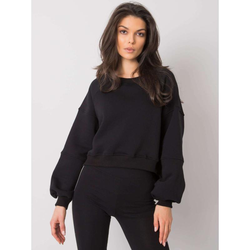 Dámská mikina bavlněná Yessie RUE PARIS černá
