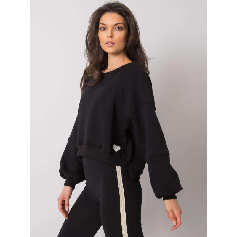 Dámská mikina bavlněná Yessie RUE PARIS černá