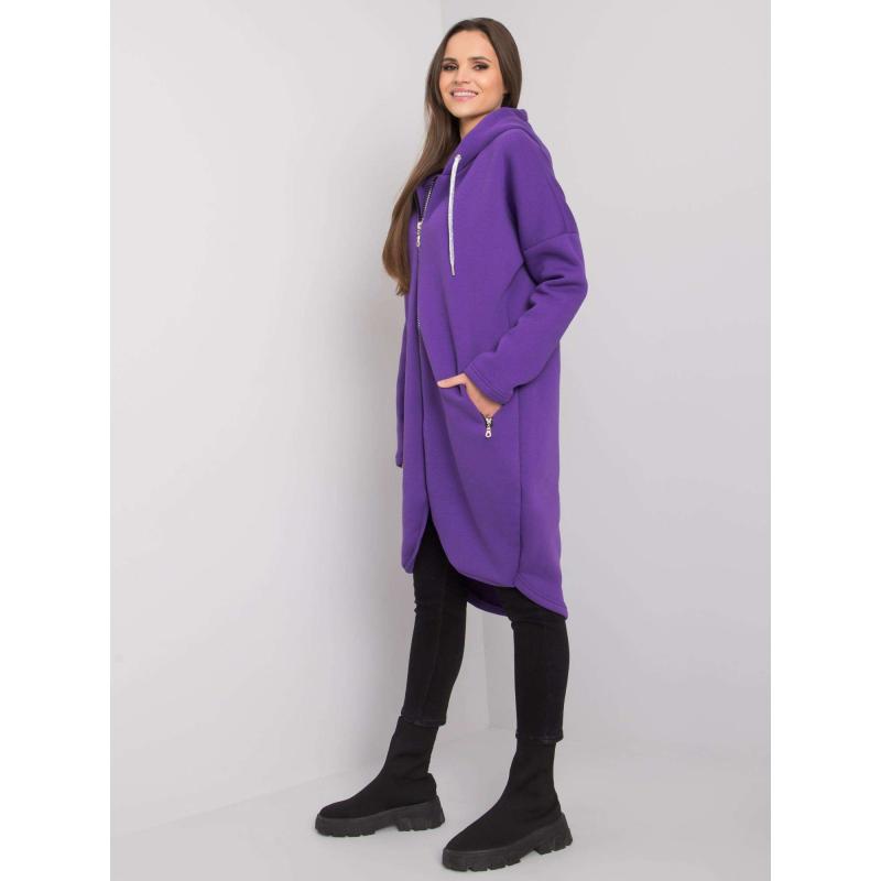 Női hosszú pulóver TABBY sötét lila