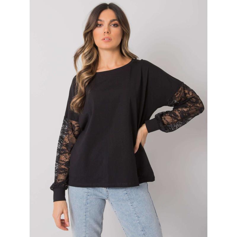 Dámská halenka Shantelle RUE PARIS černá krajková 