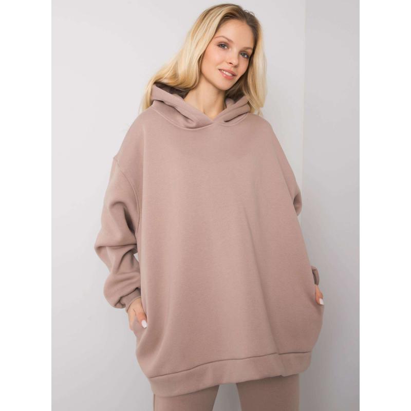 Dámská souprava dvoudílná tepláková LUCIA tmavě béžová