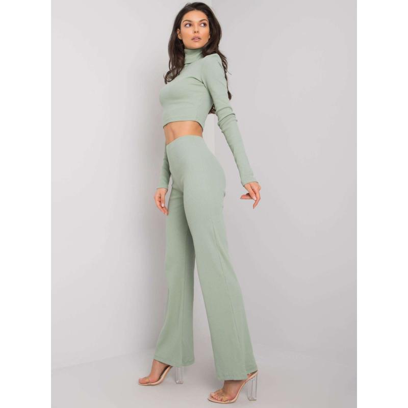 Dámská souprava s kalhotami Juberri RUE PARIS pistáciová zelená 