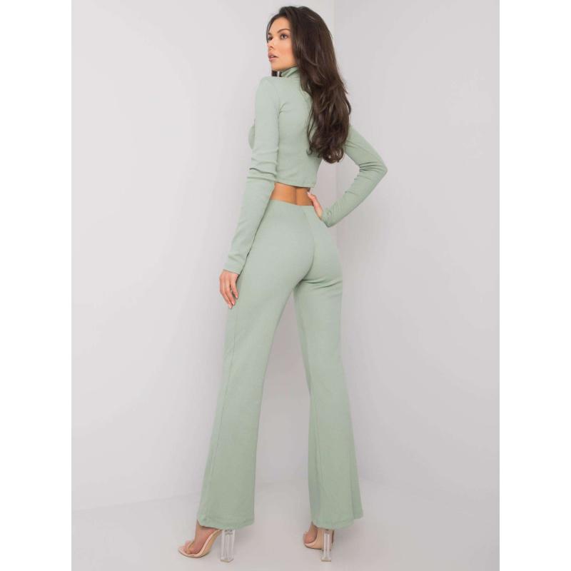 Dámská souprava s kalhotami Juberri RUE PARIS pistáciová zelená 