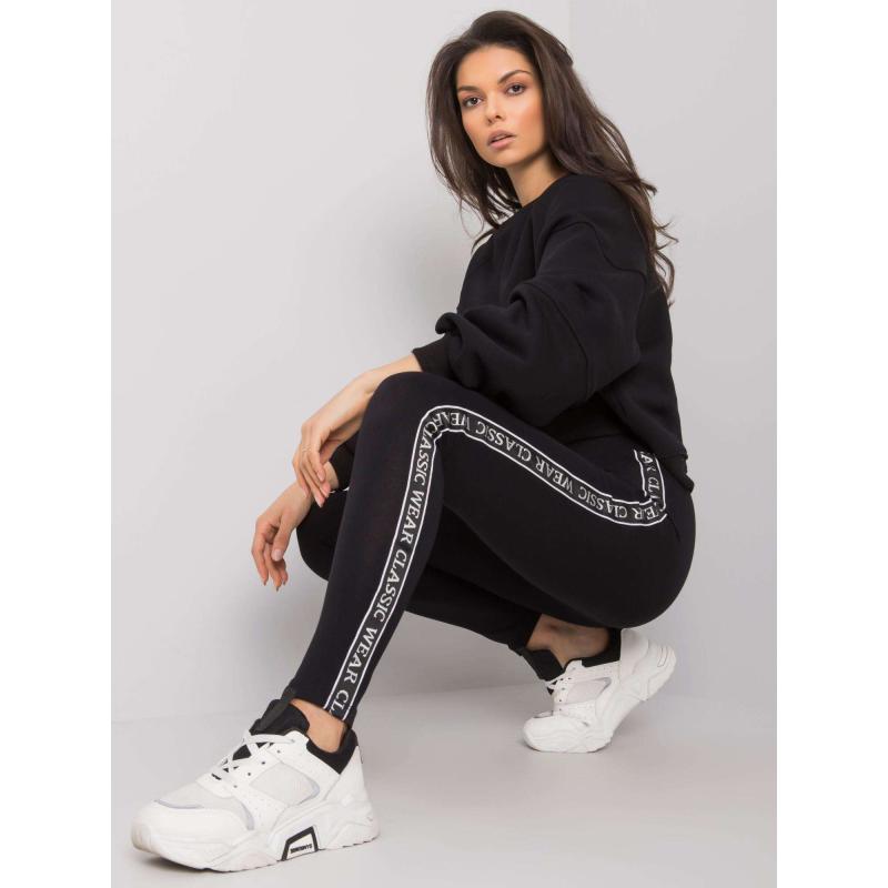 Női leggings Irene RUE PARIS fekete szegéllyel