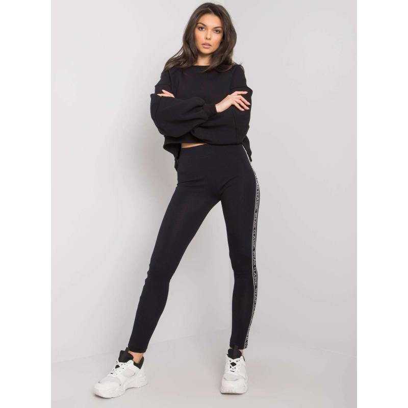 Női leggings Irene RUE PARIS fekete szegéllyel