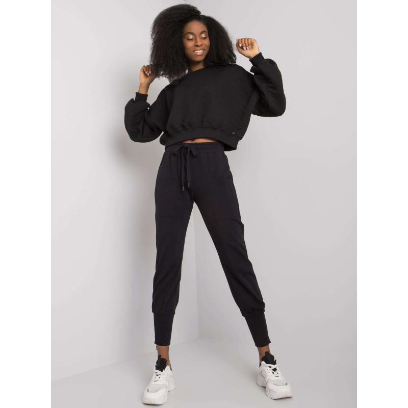 Dámské tepláky se zipy Cindy RUE PARIS černé 