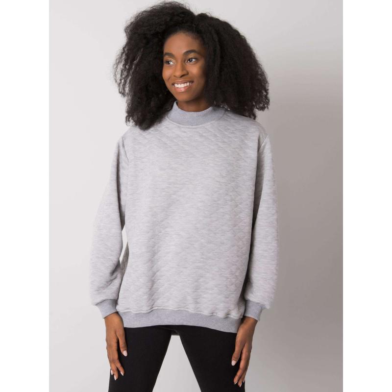 Dámská mikina s kapucí prošívaná CHLOE šedá