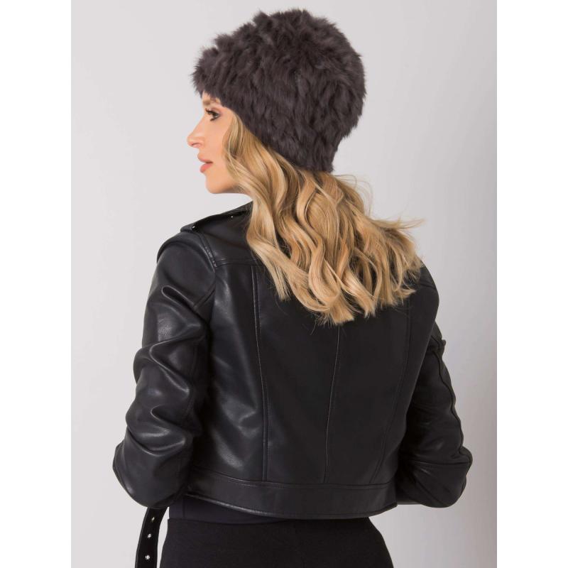 Női szőrme sapka grafit