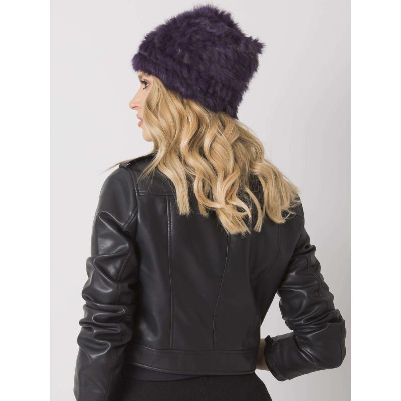 Női szőrme sapka lila