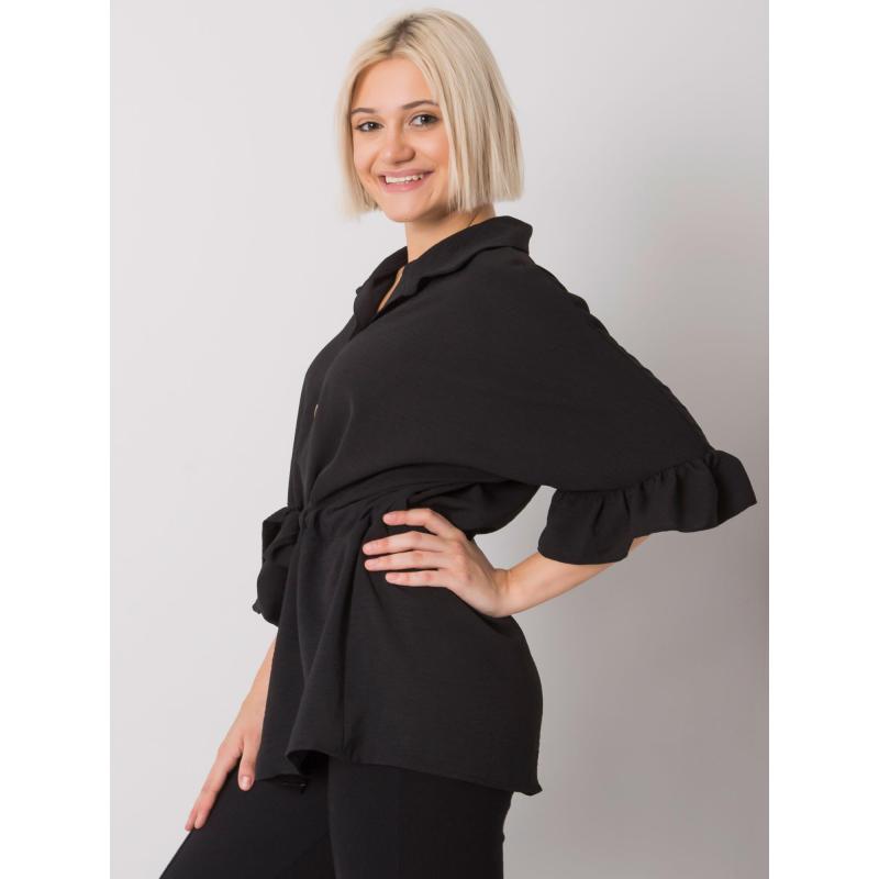 Dámská halenka s vázáním Marcia RUE PARIS černá 