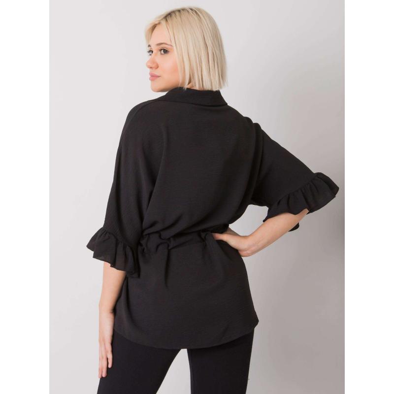 Dámská halenka s vázáním Marcia RUE PARIS černá 