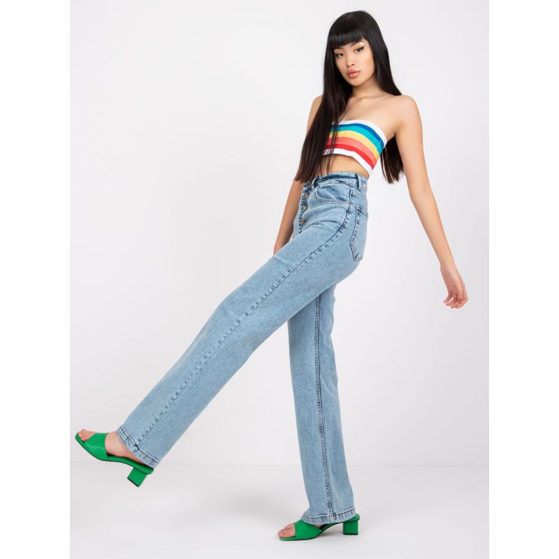Dámske džínsy s vysokým pásom SEVILLE modré