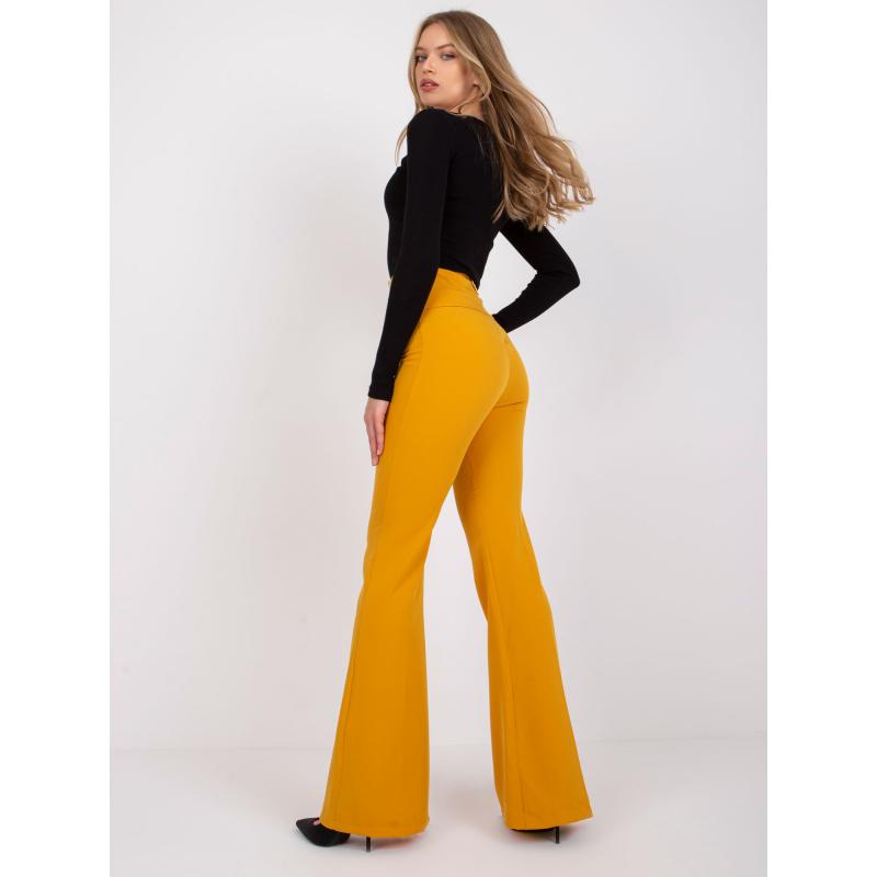 Női nadrág rakott SALERNO mustárral