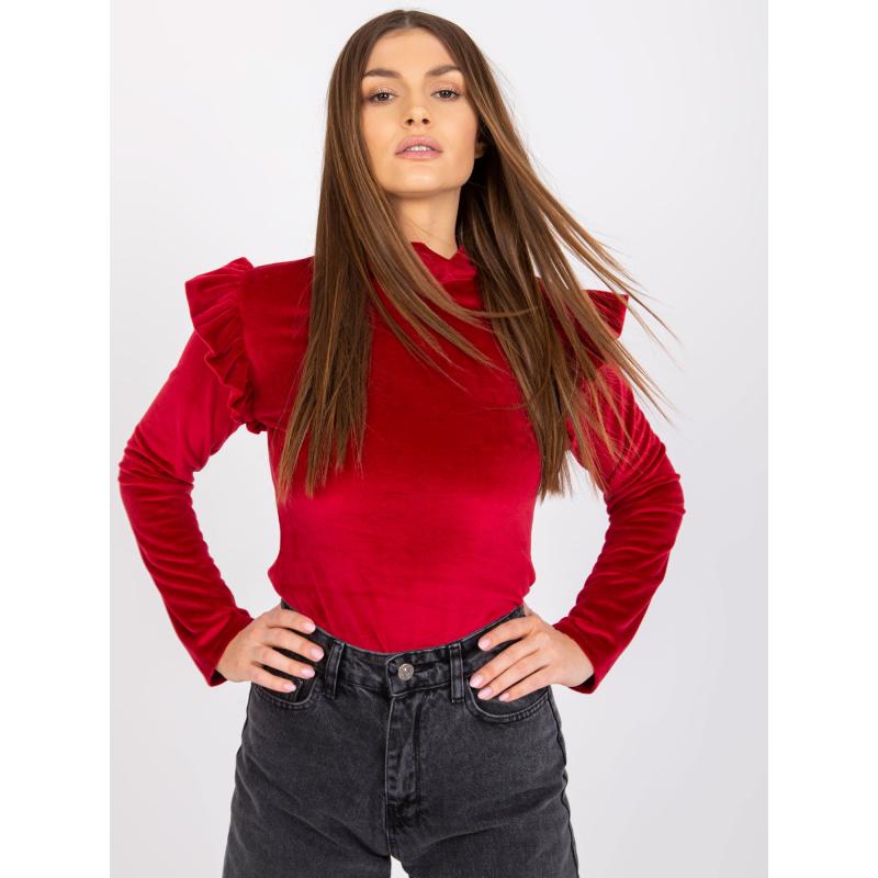 Dámská halenka s volánky EUGENIE vínová