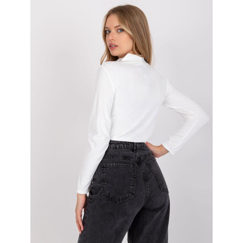 Női blúz felálló gallérral KIGALI fehér
