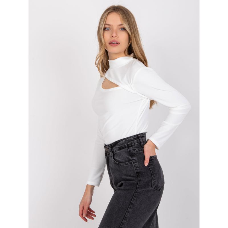 Női blúz felálló gallérral KIGALI fehér