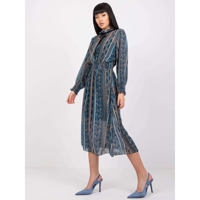 Női mintás ruha AVA sötétkék