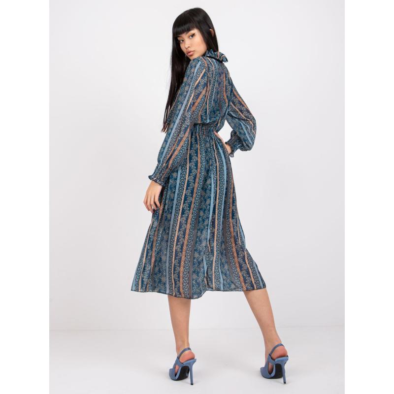 Női mintás ruha AVA sötétkék