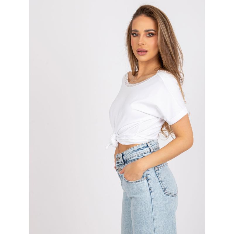 Dámská halenka s výstřihem na zádech Salma RUE PARIS bílá 