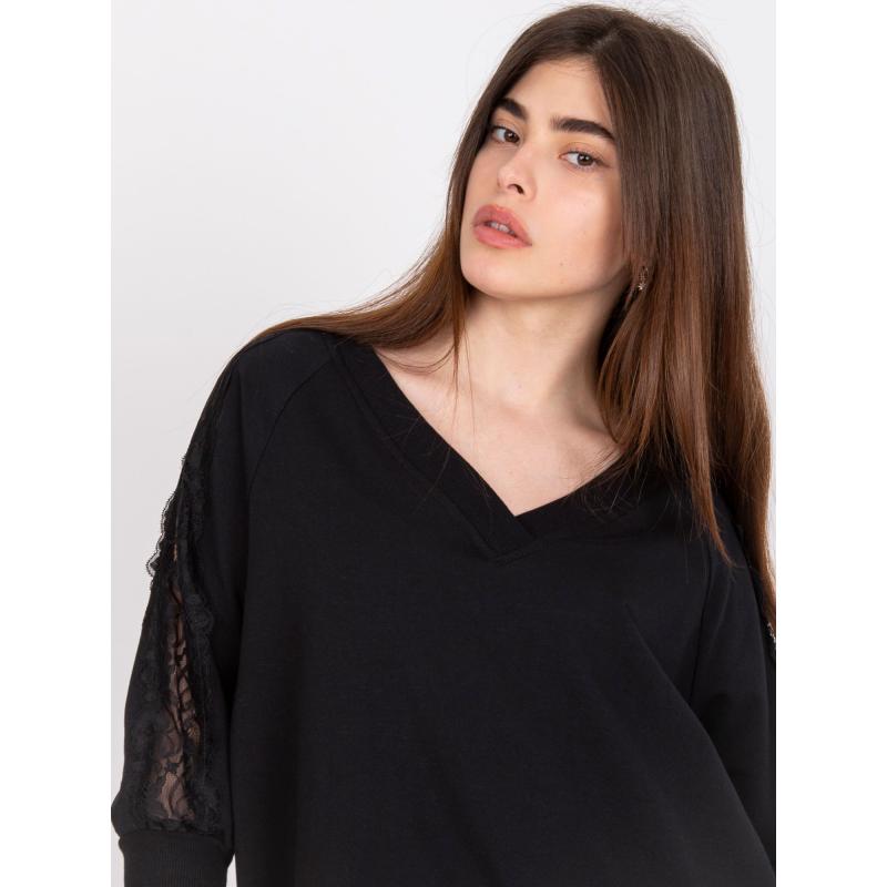 Női blúz csipkével Leja RUE PARIS fekete