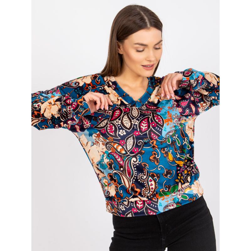 Dámská halenka s potiskem RUBY modrá 