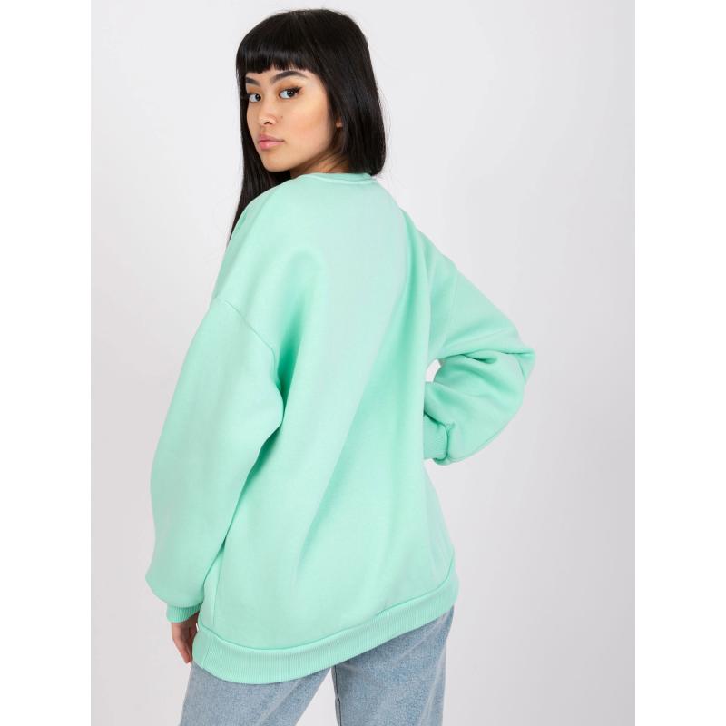 Dámská mikina s potiskem LOS ANGELES mátově zelená 