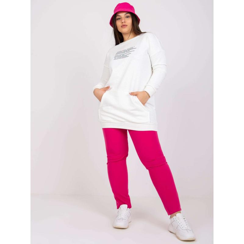 Női plus size pulóver DESIREE ekrü színben