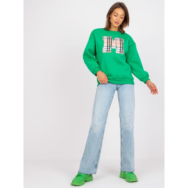 Dámská mikina bavlněná ELISE zelená 