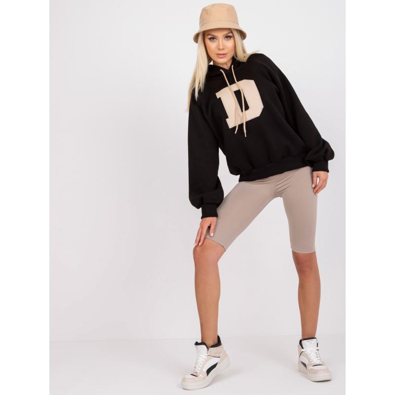 Dámska mikina s kapucňou VALERIA black