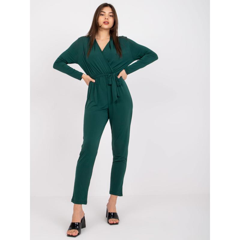 Női ujjatlan Jumpsuit SERAFANI sötétzöld
