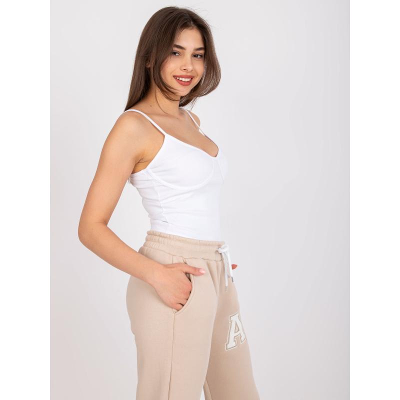 Dámský top pruhovaný krátký ALLA OCH BELLA bílý