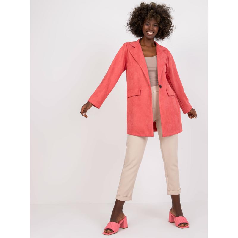 Dámské sako s knoflíky IRMINA růžové 
