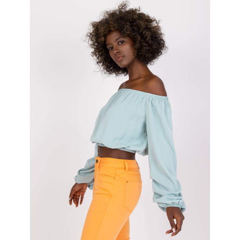 Dámská halenka se španělským výstřihem NINELI mátově zelená 